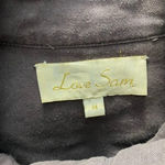 Anthropologie  Love Sam Travis‎ Military Jacket Beaded Charcoal Gray Size Medium Photo 10