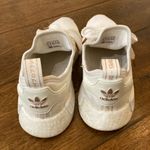 Adidas  NMD White Rose Gold Sneakers | Tenniscore Clean Girl Aesthetic Photo 5