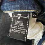 7 For All Mankind Roxanne Ankle Jeans Womens 25 Medium Wash Frayed Hem Stretch Photo 6