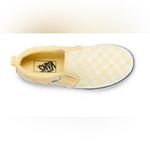Vans  Classic missy  5.0 Checkered Sneaker Shoes Yellow And White Fabric Photo 3