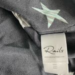 Rails  Kate 100% Silk Shirt: Black with Multi-Color Animal Stars Photo 8