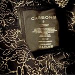 Carbon 38 Black High Rise 7/8 Lace Floral Pearl Print Metallic Silver Leggings Photo 7