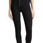 Alice + Olivia Good Hr Ankle Skinny Jeans With Exposed Zipper In Night Fever 25 Photo 0