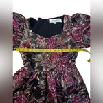 Jessakae Elegant Black and Purple Floral Dress Size Medium. Photo 13