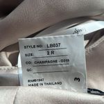 NEW Lovely High Neck Backless Maxi Dress With Slim Belt, Champagne Size 2, $242 Gold Photo 12