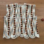 Handmade Crochet Sweater Vest Hippie Retro Grannycore Scallop Edge Oversized Photo 1
