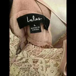 Lulus Dusty Rose  Stolen Moments Maxi Dress Sheer Lace Wedding homecoming dress Photo 4