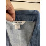Old Navy  Womens Denim Shirt Cropped Lightweight Blue Chambray XL Western Chic Photo 3