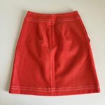 Ann Taylor  Chambray Coral Faux Wrap A-Line Skirt Size 0 Photo 7