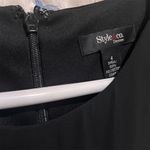 Style & Co  Women's Black Asymmetrical Shift Dress Size 4 Sleeveless Photo 2