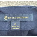 Brooks Brothers Belted Skirt 6 Navy Cotton Preppy Office Chic Old Money Academia Blue Photo 3