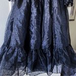 Selkie Caviar French Puff Dress Midi Black Polka Dot Organza XL NWT Photo 6