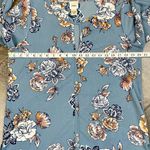 Daytrip  Textured Floral Keyhole Long Sleeve Blouse Large Photo 6