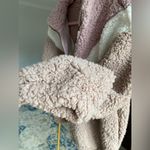 Nine West  Pullover Sweater Cozycore Valentines Sherpa Teddy Soft Zip Fluffy Photo 5