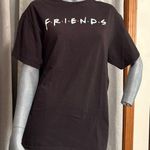 FRIENDS Black Short Sleeve Tee Retro Y2K TV Show Relaxed Loungewear Casual Size L Photo 0