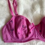 Marks & Spencer Pink Floral Embroidered Lace Bra Women's Size 34C Photo 2