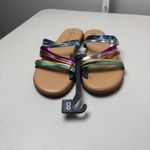 Time and Tru colorful sandals Size 8 beach outdoor vacation summer preppy casual Blue Photo 2