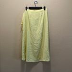 American Eagle  Pastel Yellow Side Tie Wrap Midi Skirt Neon Spring Size Medium Photo 6