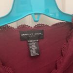 August Silk FINAL MARKDOWN  scalloped crocheted trim single tie cardigan xl Photo 2