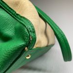 Olivia and Joy Green Leather Canvas Handbag Photo 8