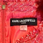 Karl Lagerfeld  Paris Tweed Sheath Sleeveless V-neck Knee Length Dress H9 50625 Photo 4