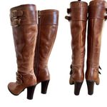 Ann Taylor Y2K 2000'S vtg. Brown Leather Buckle Knee High Loft Boots size 5 1/2 Photo 4