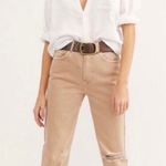 Free People High Rise Distressed Khaki Jeans Photo 0