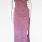 Windsor  Stacia Mauve Glitter Crepe Formal Evening Dress Size Medium Photo 2