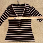 Veronica Beard ‎ Shailee Henley Top Striped Long Sleeve Ribbed Knit XS NEW Photo 11