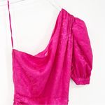 NWT Ronny Kobo Nadia One Shoulder Puff Sleeve Mini Dress S Pink Photo 4
