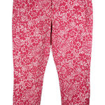 Talbots  Size 6 Jeans Slim Crop Pink White Floral Print‎ Stretch Skinny 1134 Photo 0