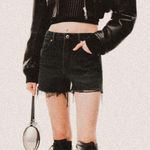 Alexander Wang  bite fitted high rise grey aged wash jean shorts size 28 Photo 0