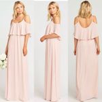 Show Me Your Mumu  Caitlin Ruffle Maxi Dusty Blush Pink‎ Bridesmaid Dress XS READ Photo 1