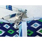 Vera Bradley Mediterranean White Trifold Crossbody Purse/Wallet Photo 2