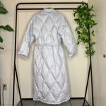 Cuddledown Light Blue Down Robe Goose Filled Combed Cotton Sateen size M Medium Photo 2