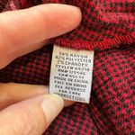 Habitat ‎ Women's Button Up Shirt Size Medium Red Scotch Tartan Plaid Boho Artsy Photo 7
