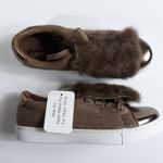 Qupid Women's Size 7 Tan Lace Up Sneakers Shoes Photo 0