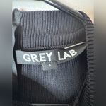 Anthropologie Grey Lab Strong Shoulder Sweater Mini Dress Small Black Photo 3