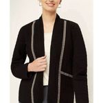 J.Jill $159 PURE JILL Seersucker Jacket Plus 2X Open Quilted Embroidered Lagenlook Boho Photo 13