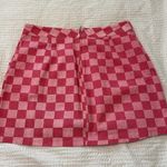 Pink Checkered High Waisted Skirt Size L Photo 1