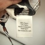 Nine West  Top Palm Leaf Sleeveless Drawstring Tropical Hawaiian Coconutgirl Lg Photo 4