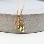Angel wings dainty necklace 14k gold plated over 925 Silver Photo 2
