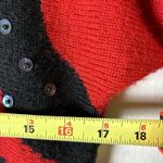 Vtg Regency Collection For Joyce Womens Sweater Sz M Red Black Abstract Sequin Size M Photo 6
