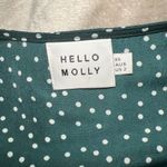 Hello Molly Stuck in Your Ways Midi Dress Size XS/2 Green Polka Dot Tie Front Photo 10