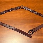 American Eagle Brown Leather Braided Belt Photo 0