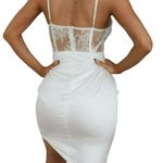 Only One and  Collective Corset Style Lace Inset Mini Dress White Size Large NWT Photo 2