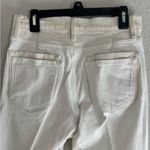 frame denim Frame Le Crop Mini Two-tone Cream/White Raw Hem Jeans Sz 25 Photo 6