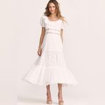 Love Shack Fancy $595  Stassie Eyelet Lace Maxi White Bridal Dress Size 2 Photo 2