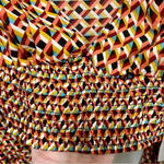 Live 4 Truth NWT  puff sleeve crop v neck blouse with geometric pattern size M Photo 3