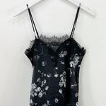 Cami NYC The Sweetheart Floral Lace Trimmed Silk Tank Top Black XS Photo 1